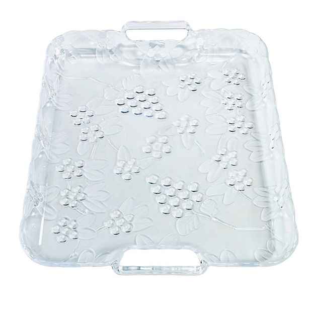 podnos 29x23x3cm KRYSTAL, brus, transp.plast