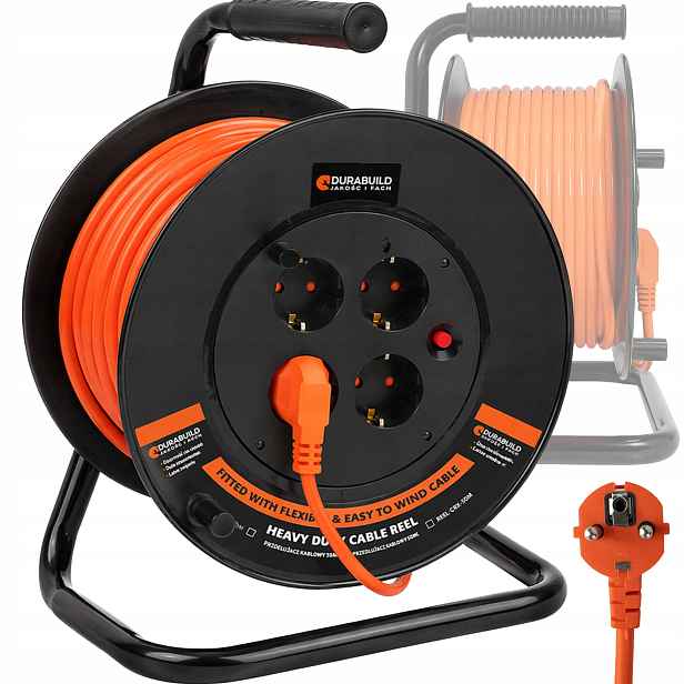 Prodlužovací Kabel Zahradní Na Bubnu Stavební 50M IP4