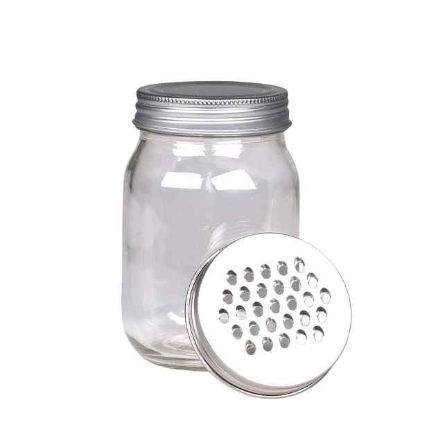 Sklenice se struhadlem a víkem - Ø 7*13 cm / 0,5l Clayre & Eef
