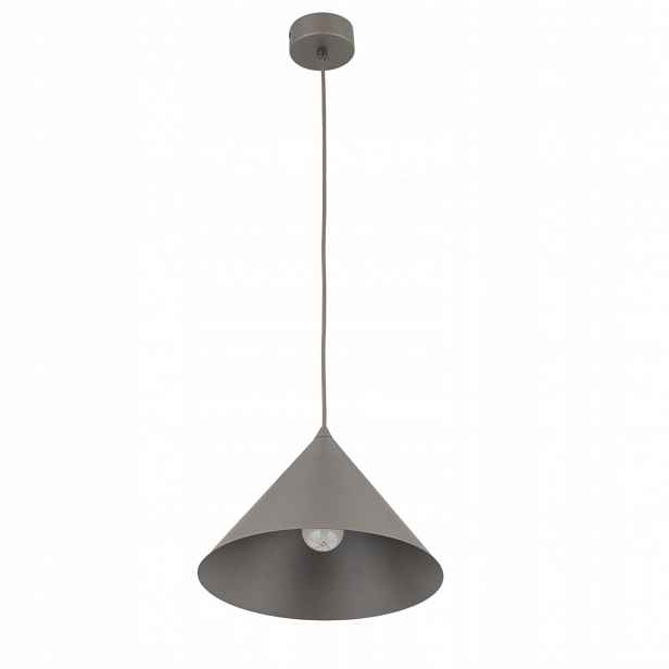 Závěsná lustrová lampa do ložnice obývacího pokoje kovová, hnědá, loftová Cono M