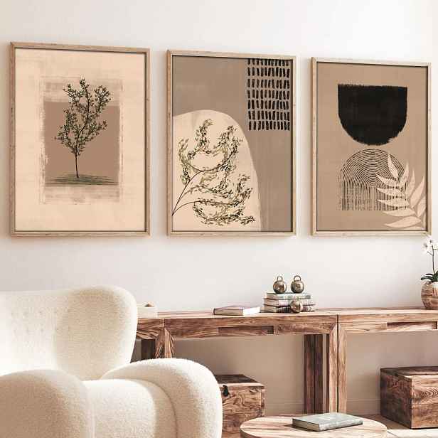 Dekorativní rámovaný obraz z MDF (3 kusy) Huhu260 - 50 x 70
