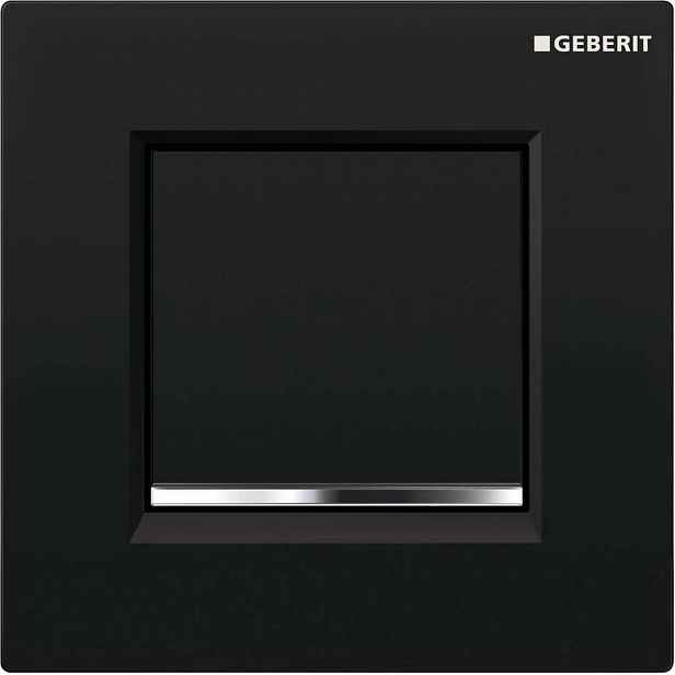 Geberit - Ovládání splachování pisoáru, černá/lesklý chrom 116.017.KM.1