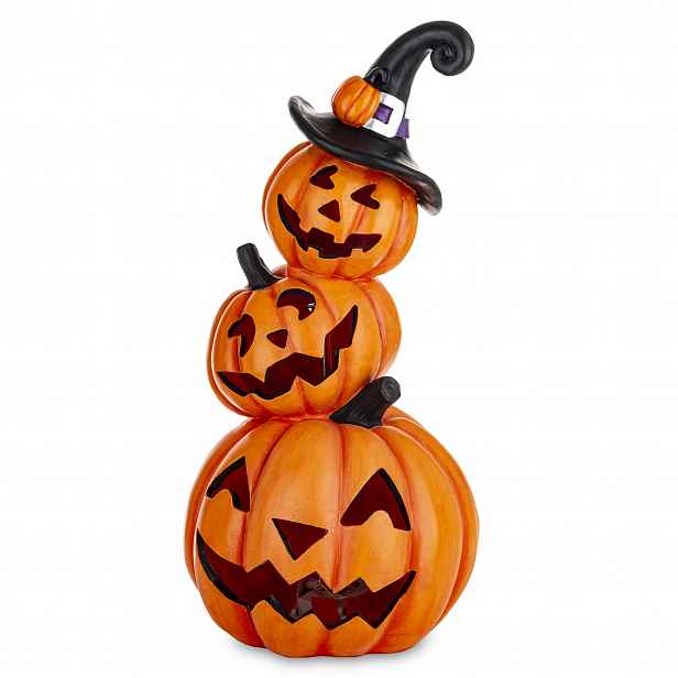Lampion Dýně oranžové Dekorace Ledová Halloween pohádková