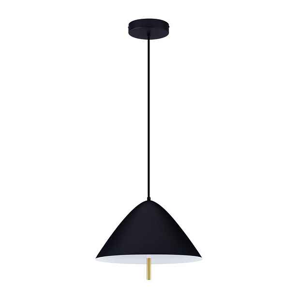 Matně černé kovové LED závěsné svítidlo s kovovým stínidlem ø 40 cm Oros – Nova Luce