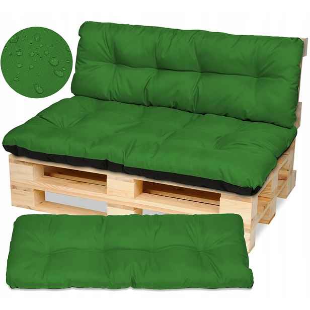 Polštář Na Lavičku Nábytek Z Palet 120x80+120x38 zelený