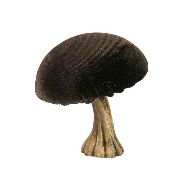 Sametová dekorace hnědá houba Mushroom - 10*10*10cm Mars & More