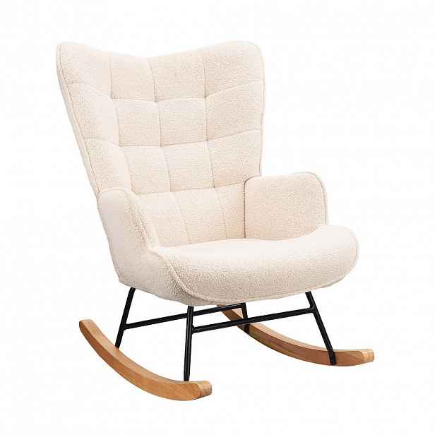 SHOPENTRA MODERNÍ čalouněné ergonomické houpací křeslo