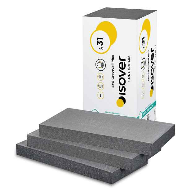 Tepelná izolace Isover EPS GreyWall Plus 280 mm (0,5 m2/bal.)