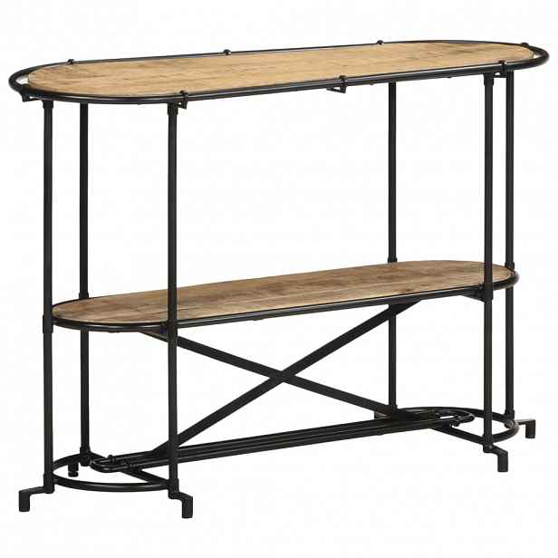 vidaXL Konzolový stolek 110x42x76 cm masivní hrubé mangovníkové dřevo
