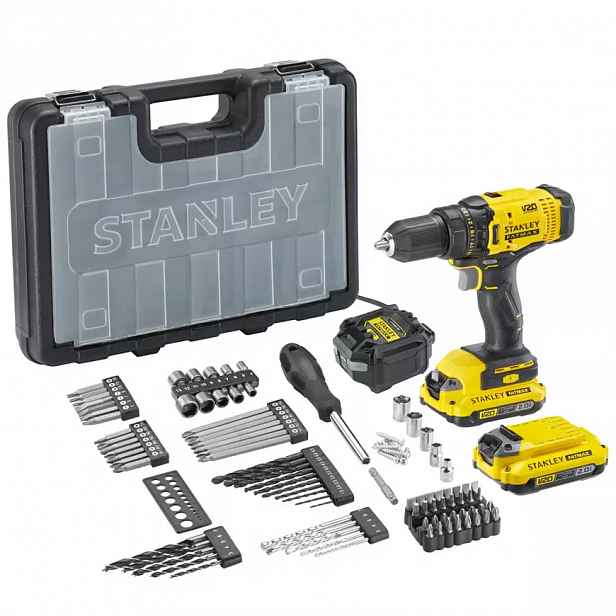 Aku vrtačka Stanley V20 18V 2x2Ah 50Nm + AC