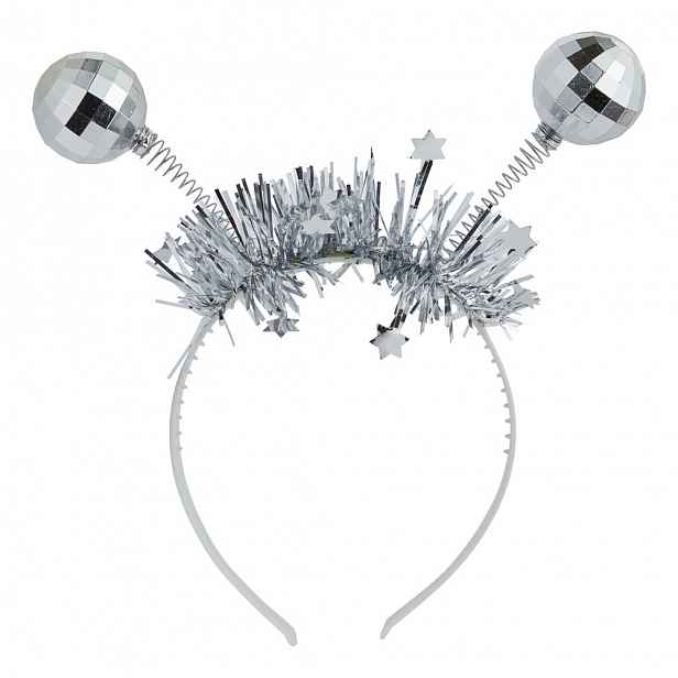 Butlers CELEBRATION Čelenka disco koule - stříbrná