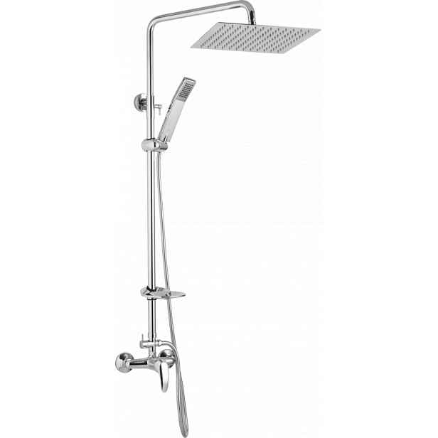JB Sanitary Sprchová sestava s baterií TIRA s horním vývodem, 20x20cm, s příslušenstvím SD 61 011 05 1