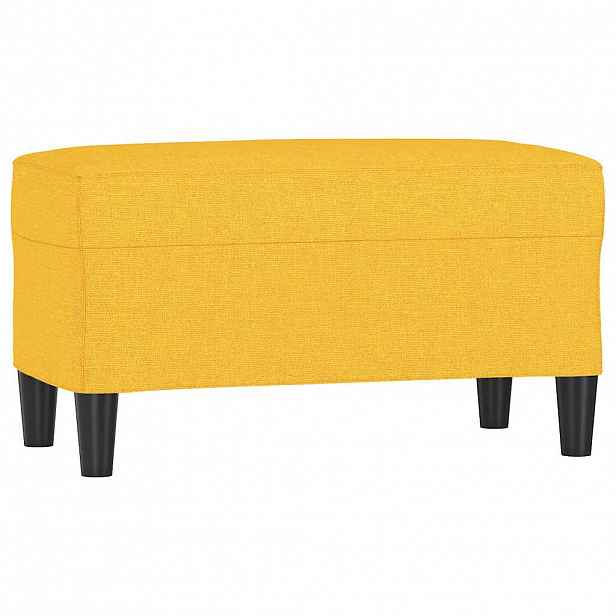 vidaXL Lavice světle žlutá 70x35x41 cm textil