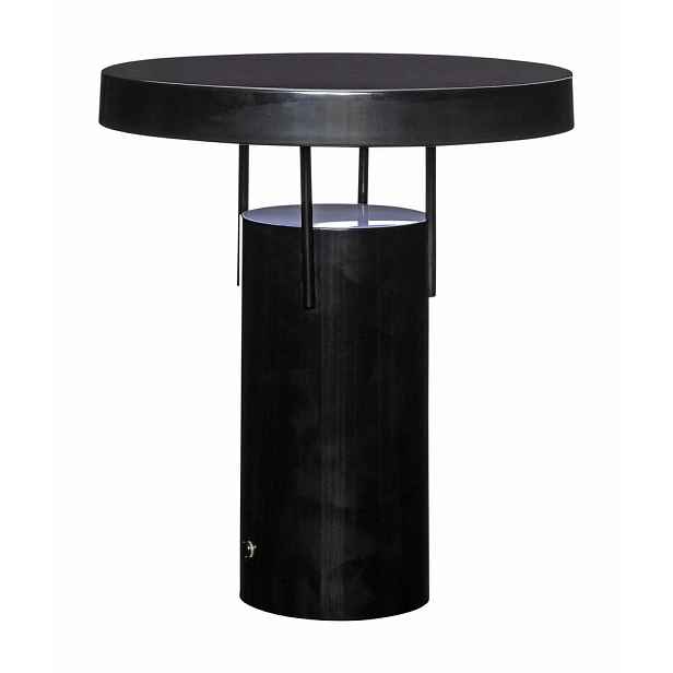Černá LED stmívatelná stolní lampa s kovovým stínidlem (výška 28 cm) BringMe – Hübsch