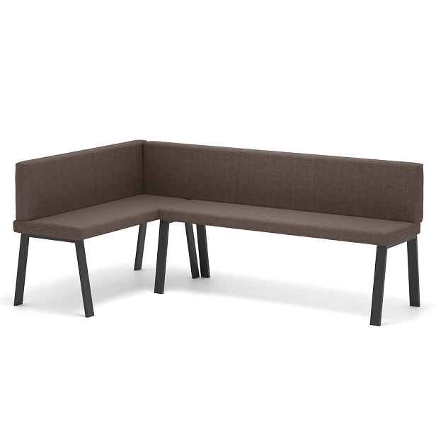 Idohome ROHOVÁ LAVICE MONO Y levá tkanina hladká, 142/196 cm, hnědá