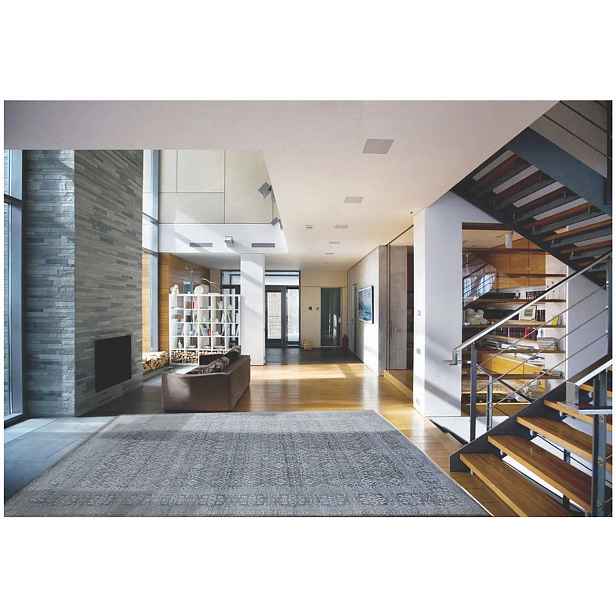 Ručně vázaný kusový koberec Diamond DC-HALI B Light grey/blue, 245x305, modrá, chodba / předsíň, Diamond Carpets India