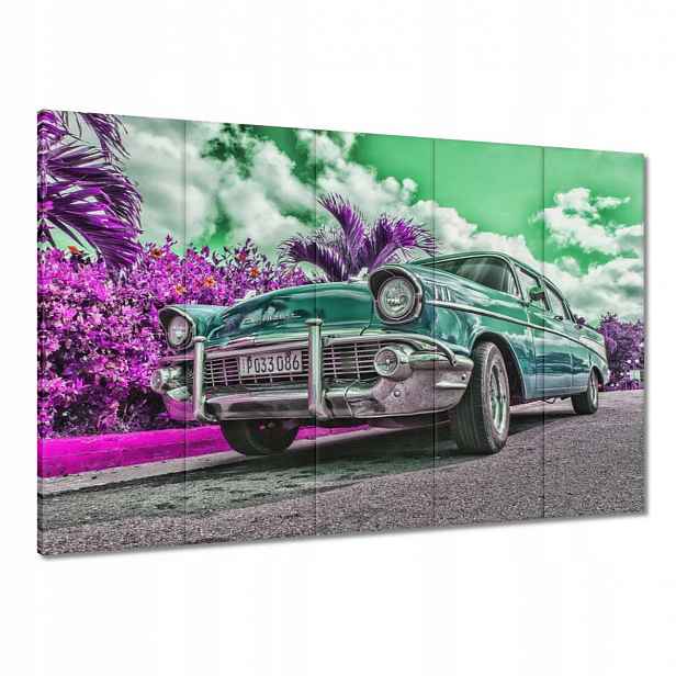 Obrazy 100x70 Klasické auto v tyrkysové barvě