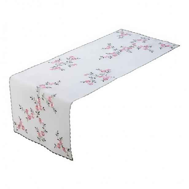 Běhoun s výšivkou MINI RŮŽIČKY 40 x 110 cm