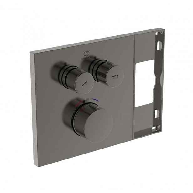 Ideal Standard Ceratherm Navigo Solos - Termostatická baterie pod omítku, pro 2 spotřebiče, Magnetic Grey A7894A5