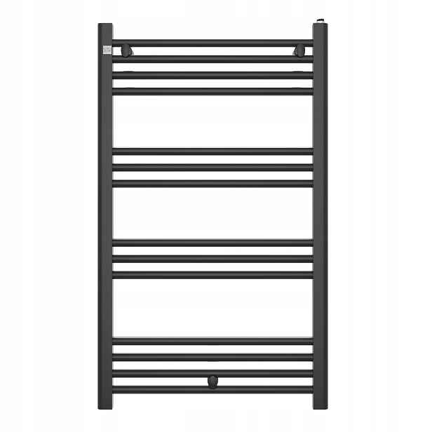 Koupelnový Radiátorový Radiátor 100/60 cm Černý Žebříkový Moderní Puerto