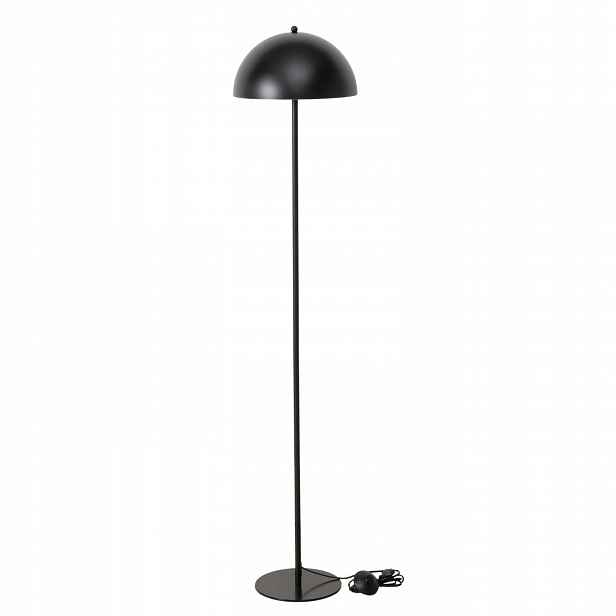 Kovová stojací lampa Petunia, tvar houby, výška 140 cm, černý
