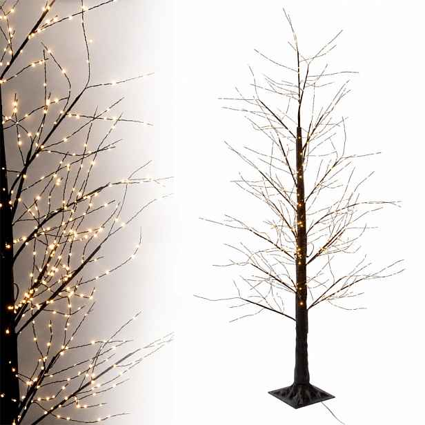 Led Stromek 180 CM Černý 800 Led Teplé Světlo Vánoční Dekorace Rosa