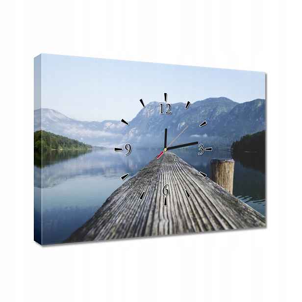 Nástěnné hodiny 60x40 Horský výhled