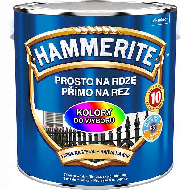 Hammerite Barva na kov proti korozi 2,5L Barvy