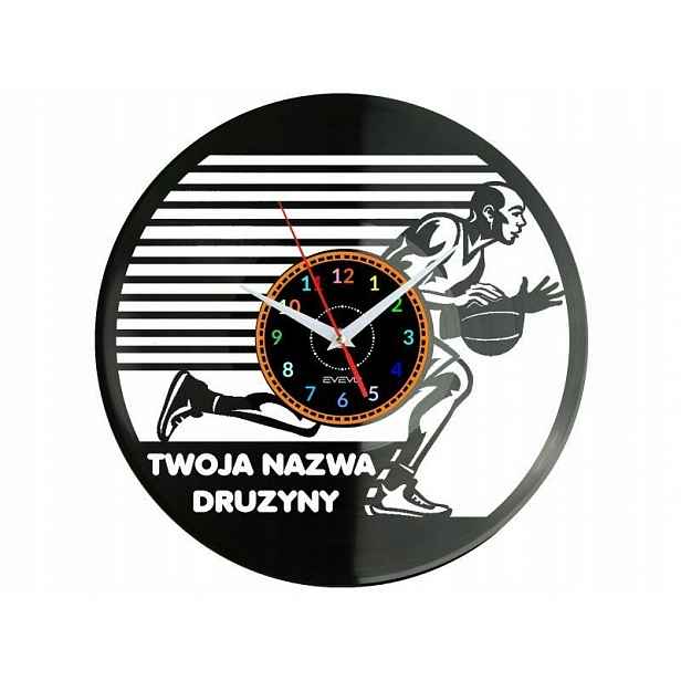 Basketbal Váš název týmu Nástěnné hodiny Vinylová deska Přent