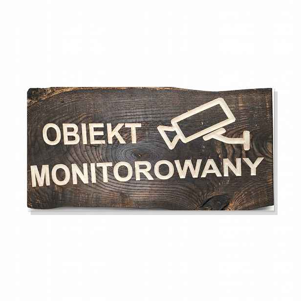 Dřevěná informační cedulka s gravírováním 40x20 cm