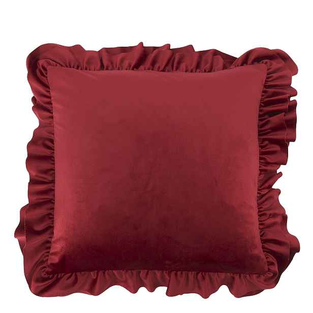Sametový povlak na polštář Cherry s volánky – 45*45 cm Chic Antique