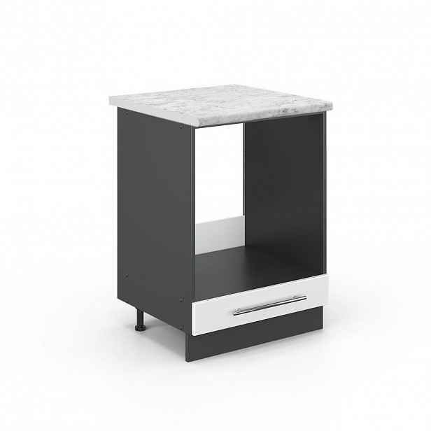 Vicco SKŘÍŇKA NA VESTAVĚNOU TROUBU Fame-Line Bílá vysoký lesk 60 cm , PD Mramor