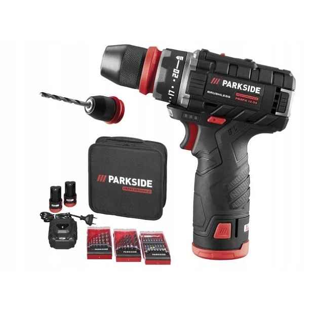 Vrtačka Parkside Performance Pbspa 12V 35Nm 2 x Akumulátor, 40 Příslušenství