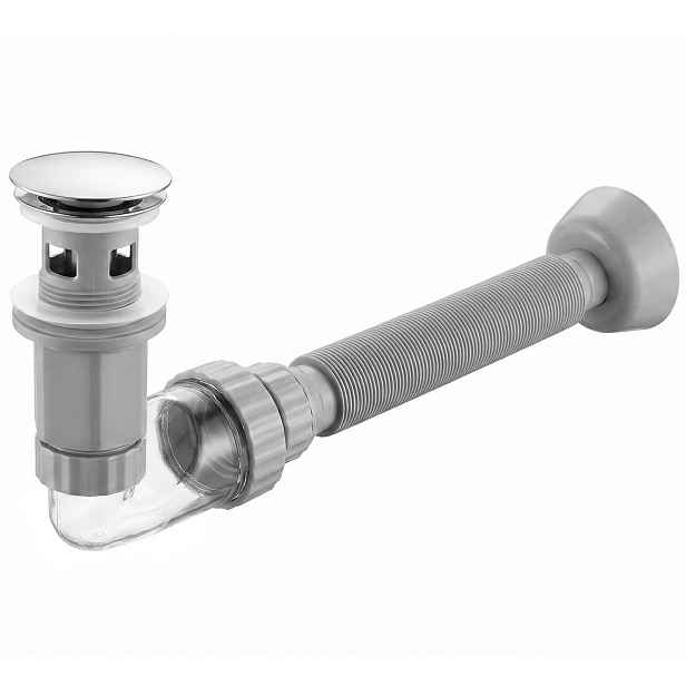 Umyvadlový Sifon Šetřící Místo Klik Klak Flexibilní Ohebný Rea Flow