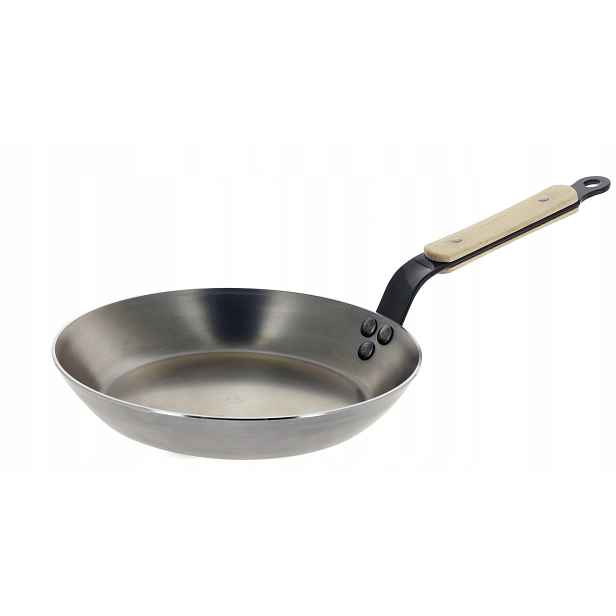 de Buyer Mineral B Bois pánev ocel uhlíková 20 cm buková rukojeť