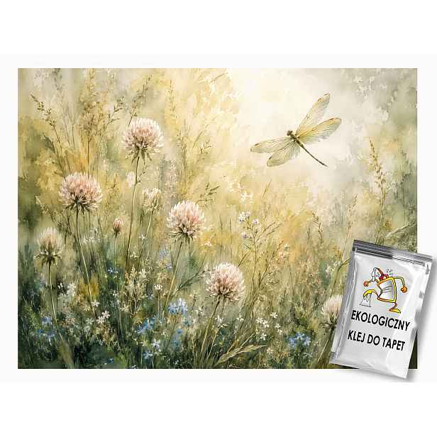 Fototapeta Flizelina Květy Jetel Nezapomenutelná Vážka 208x146 130g