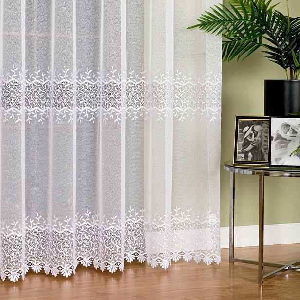Markizeta premium APL003/2 s guipurou 2 Pásy Bílá 250x280 cm Šitá S Páskou