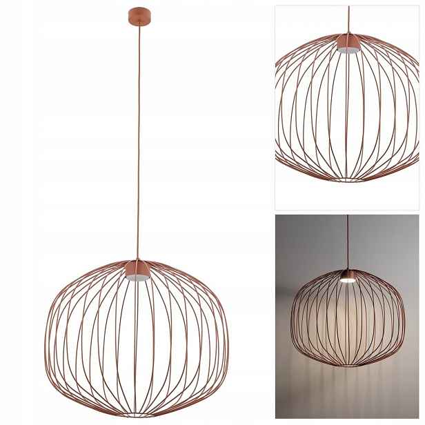 Oranžová závěsná lampa Sphera loft nad barovým ostrovem Tk Lighting
