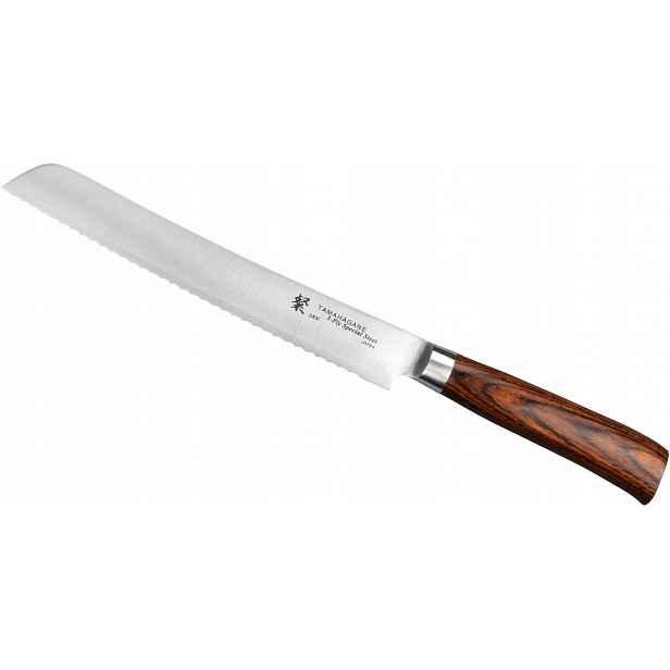 Tamahagane San Brown SN-1118 japonský nůž na chléb 23 cm VG-5 sanmai
