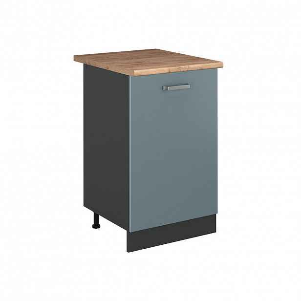 Vicco SPODNÍ SKŘÍŇKA KUCHYŇSKÉ LINKY R-Line, Modrošedá/Antracit, 50 cm pracovná doska Dub Goldkraft