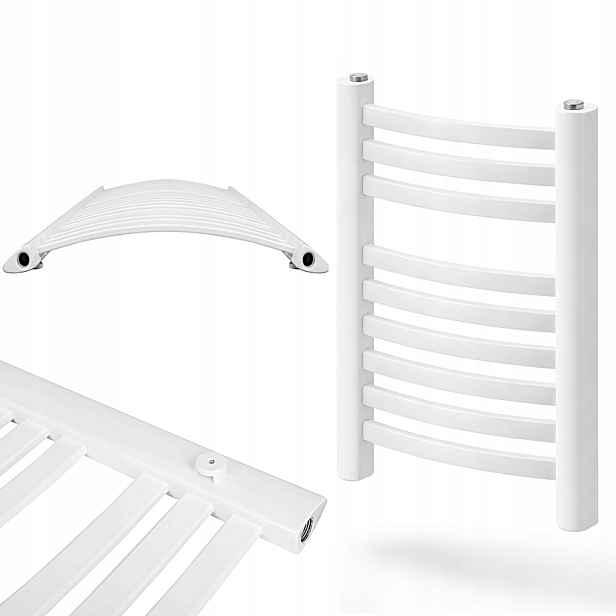 Nástěnný Koupelnový Radiátor Bílý Žebřík GR3 550 x 570 9 Žeberek 341W