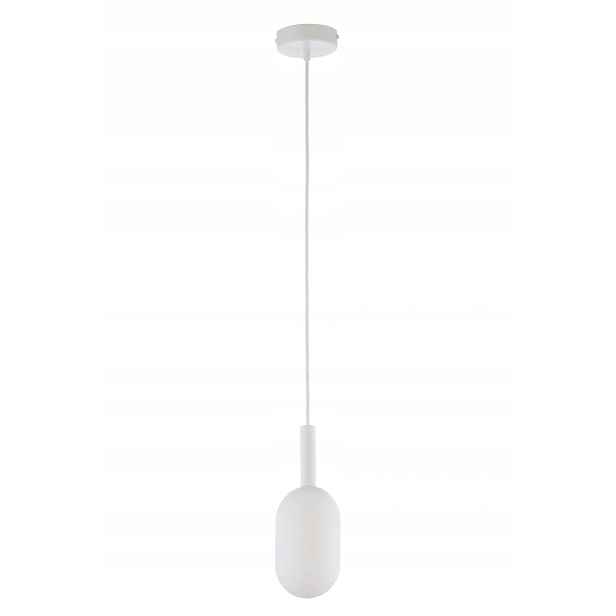 Sigma Lighting Pluum závěsná lampa bílá oválná skleněná lampa 1xE14 12W