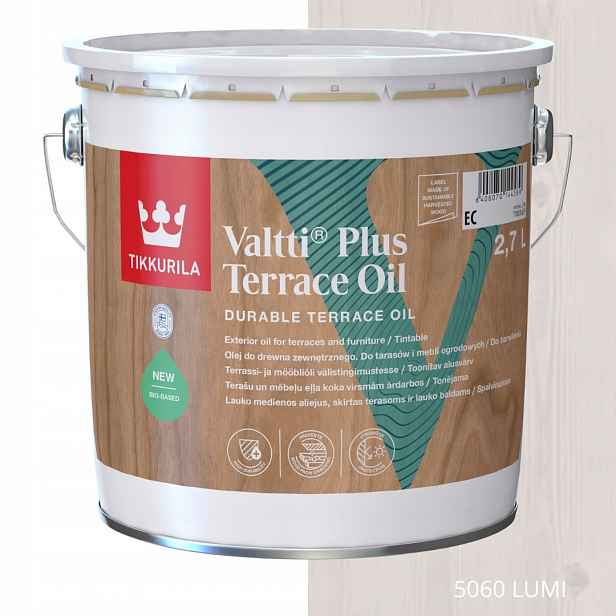Tikkurila Olej Na Dřevo Valtti Plus Terrace Oil 2,7 L, Barva 5060 Lumi