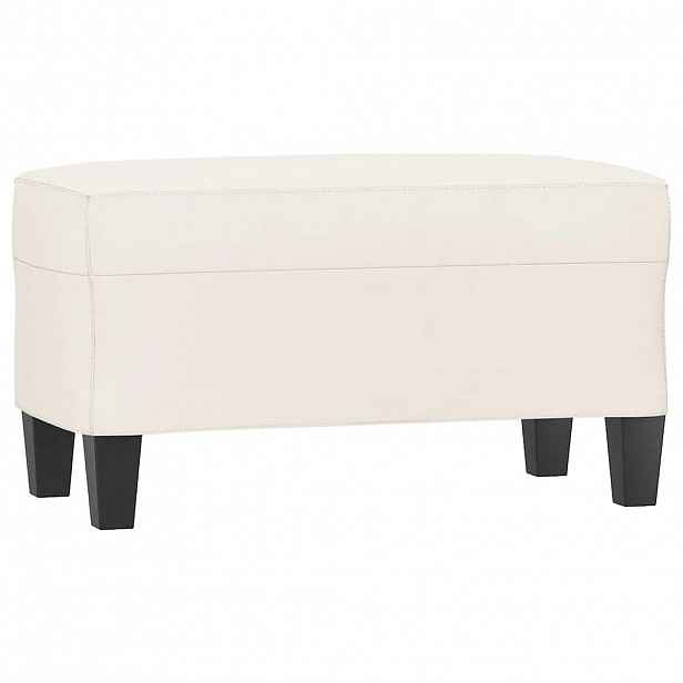 vidaXL Lavice krémová 70x35x41 cm umělá kůže