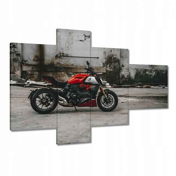 Obrazy 100x70 Červené Ducati Motocykl