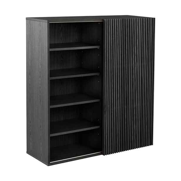 Černá předsíňová sestava v dekoru jasanu 110x120x40 cm Sion – Jotex