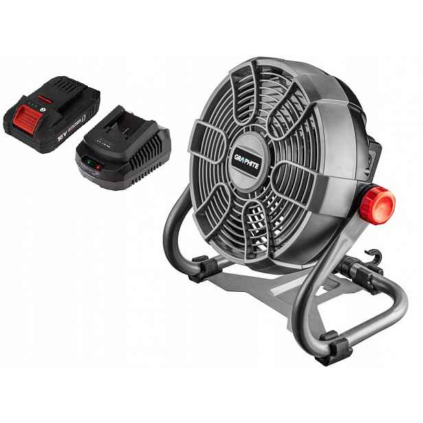 Graphite Akumulátorový A Síťový Ventilátor 58G080 18V Akumulátor 4AH Set