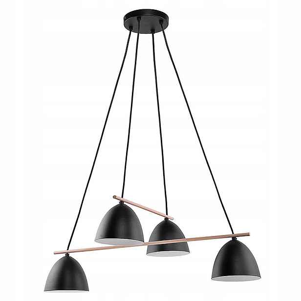 Pendel Závěsná lampa Aida Černá Kov 4 bodová E27 pro Tk Lighting