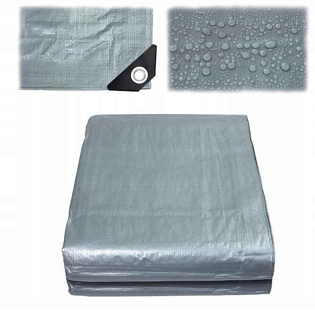 Plachta 10x18 m Zesílená Stříbrná Silná Silná Krycí voděodolná