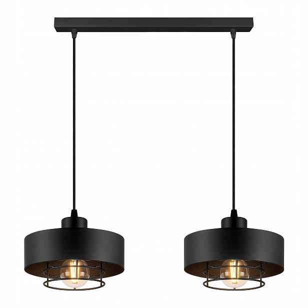 Závěsné Stropní Svítidlo Led Lustr Stropní Svítidlo Loft E27 Černá Moderní 60W